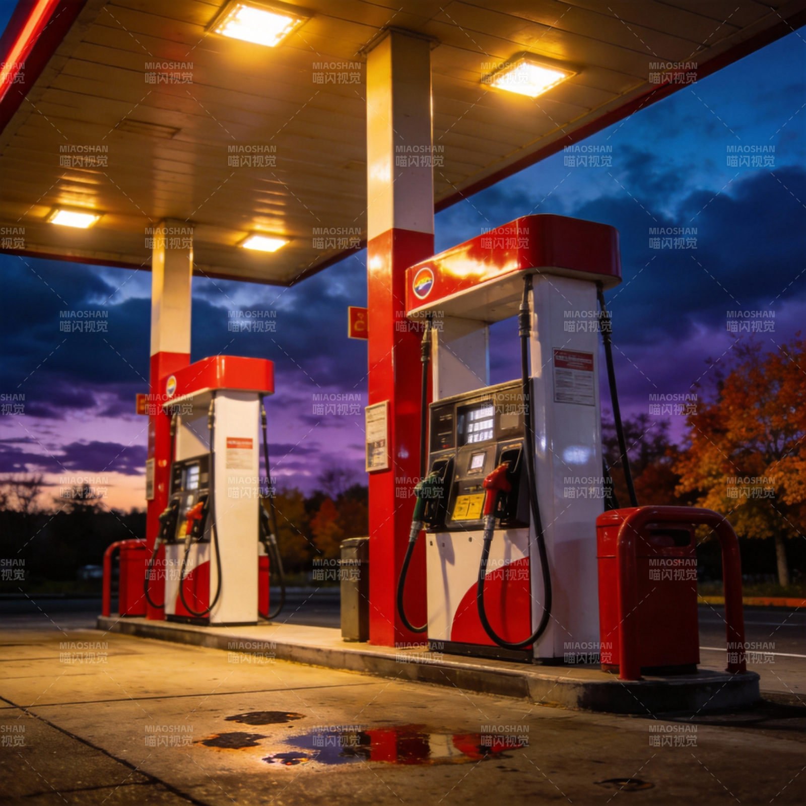 黄昏加油站图片