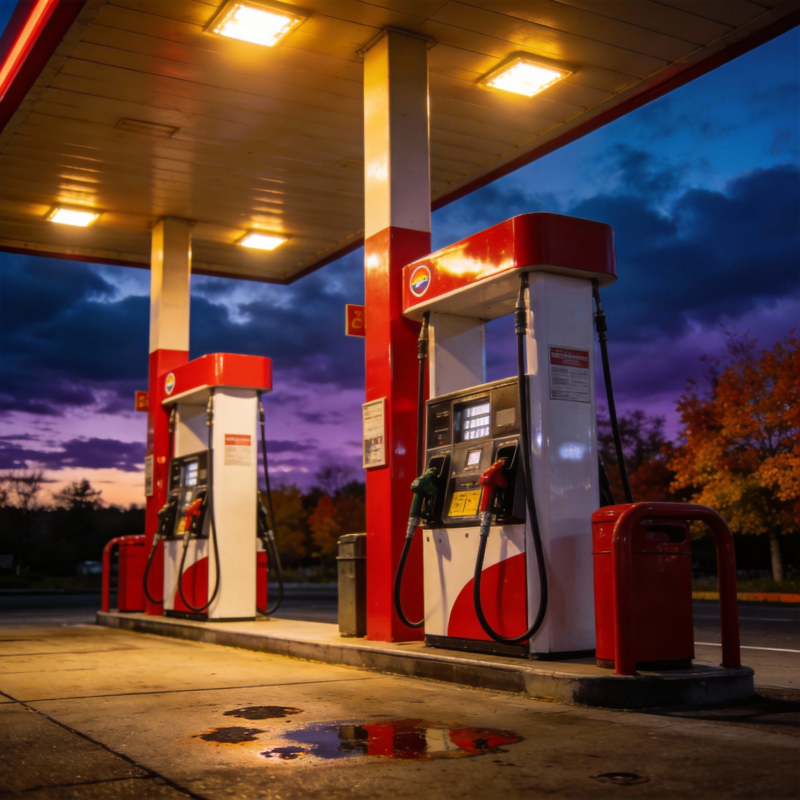 黄昏加油站图片