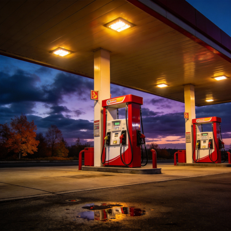 黄昏加油站图片