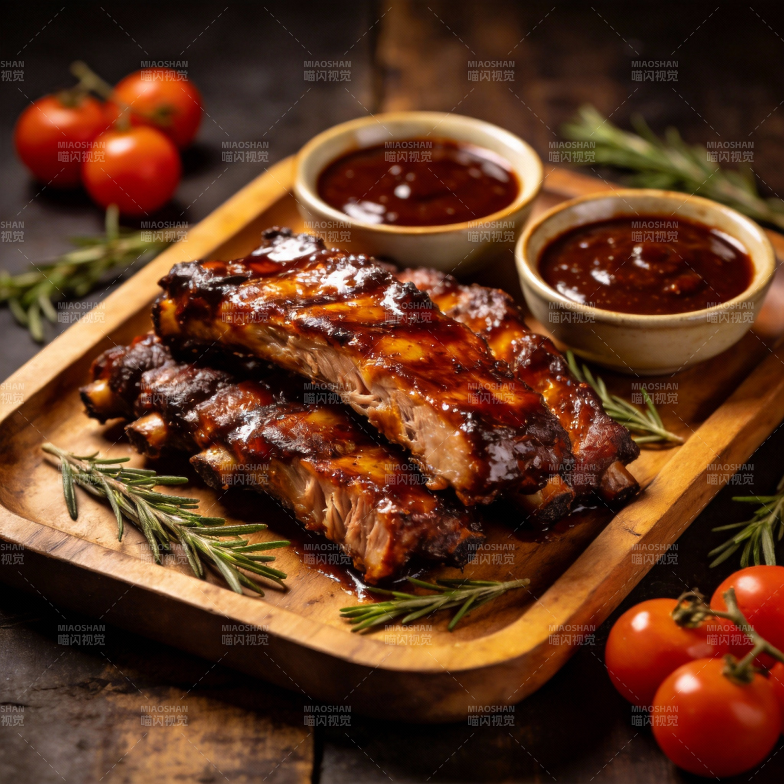 美味烤肋排图片