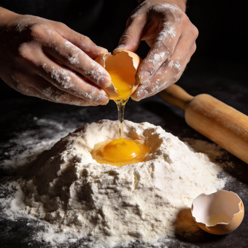 蛋入面粉 烘焙开始图片