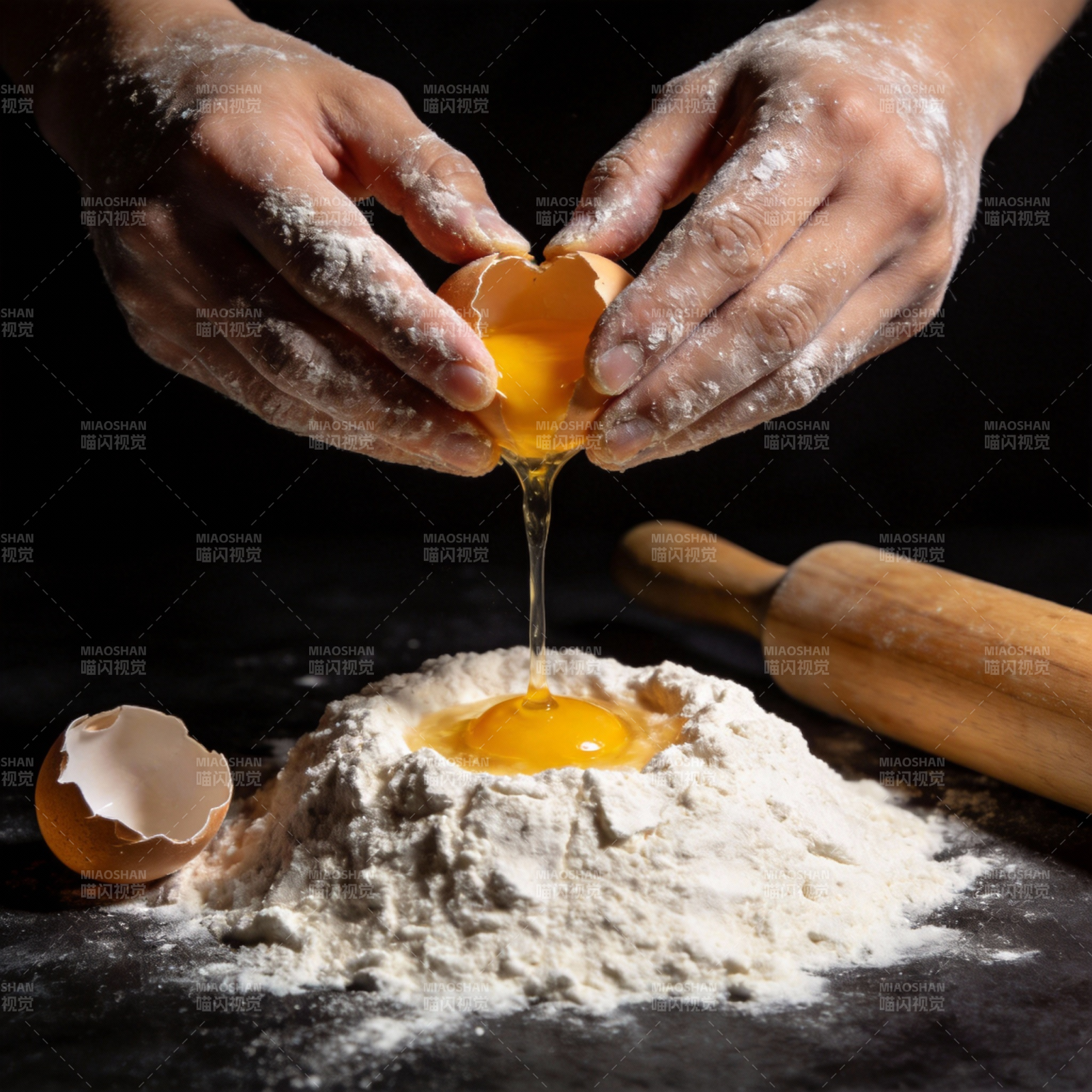 蛋液入粉 烘焙开始图片