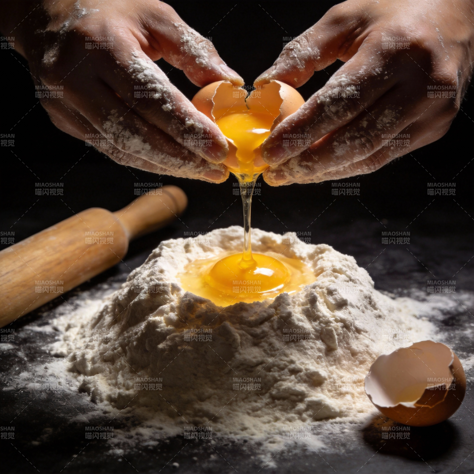 蛋液入粉 烘焙开始图片
