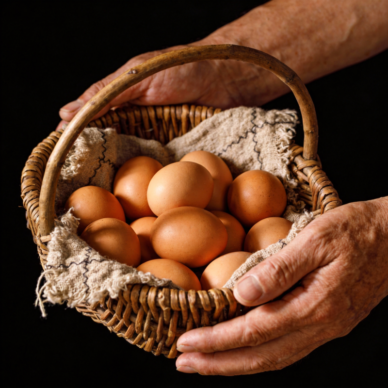 篮中鸡蛋图片