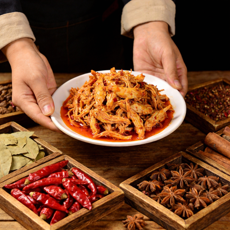 麻辣手撕鸡图片