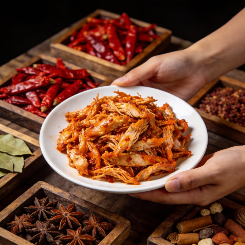 辣味手撕鸡图片