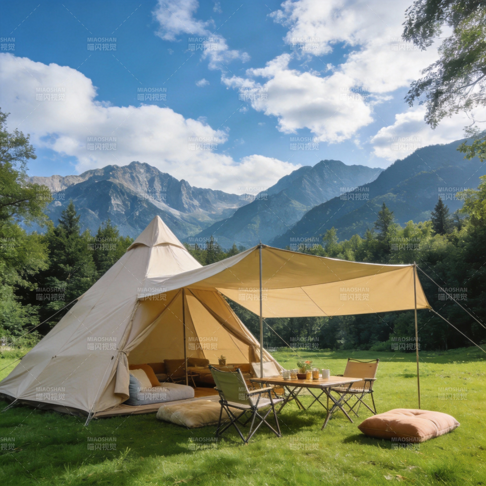 山野露营 惬意时光图片