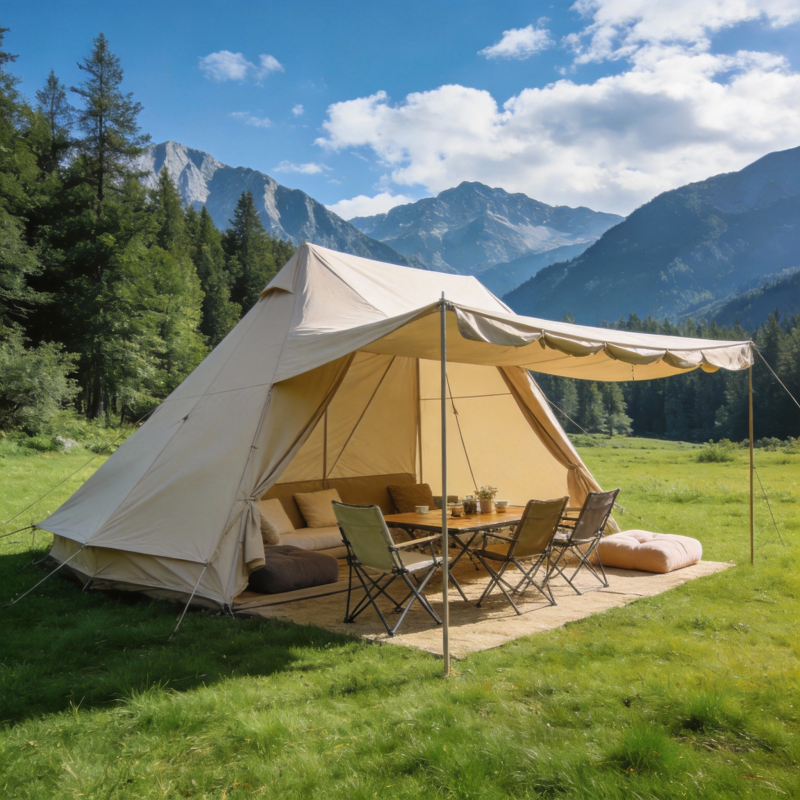 山野帐篷露营图片