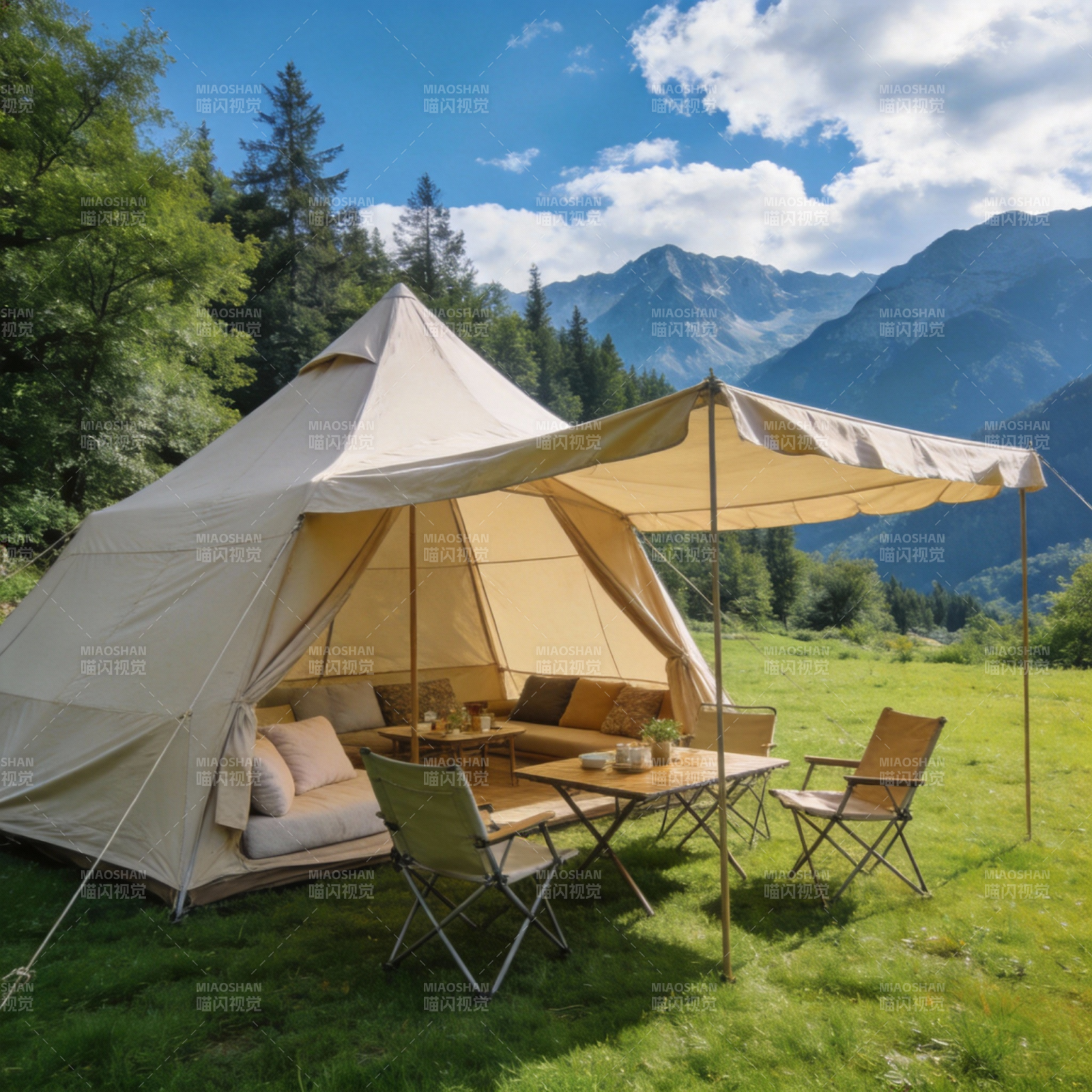 山野露营 惬意时光图片