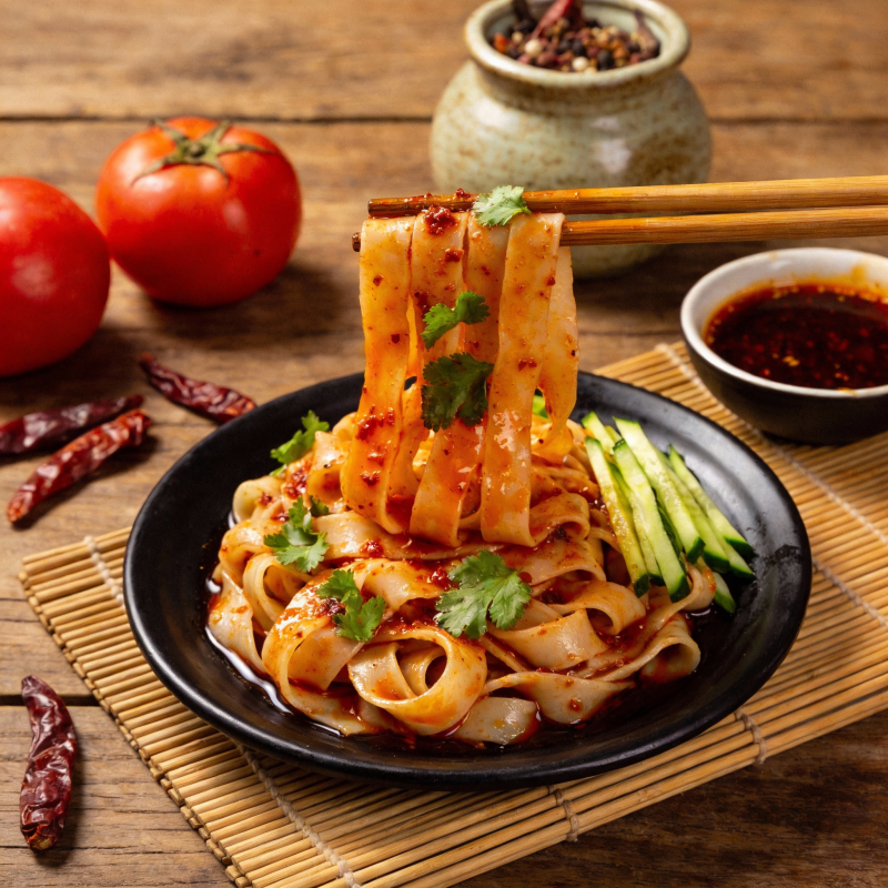 麻辣凉皮配黄瓜图片