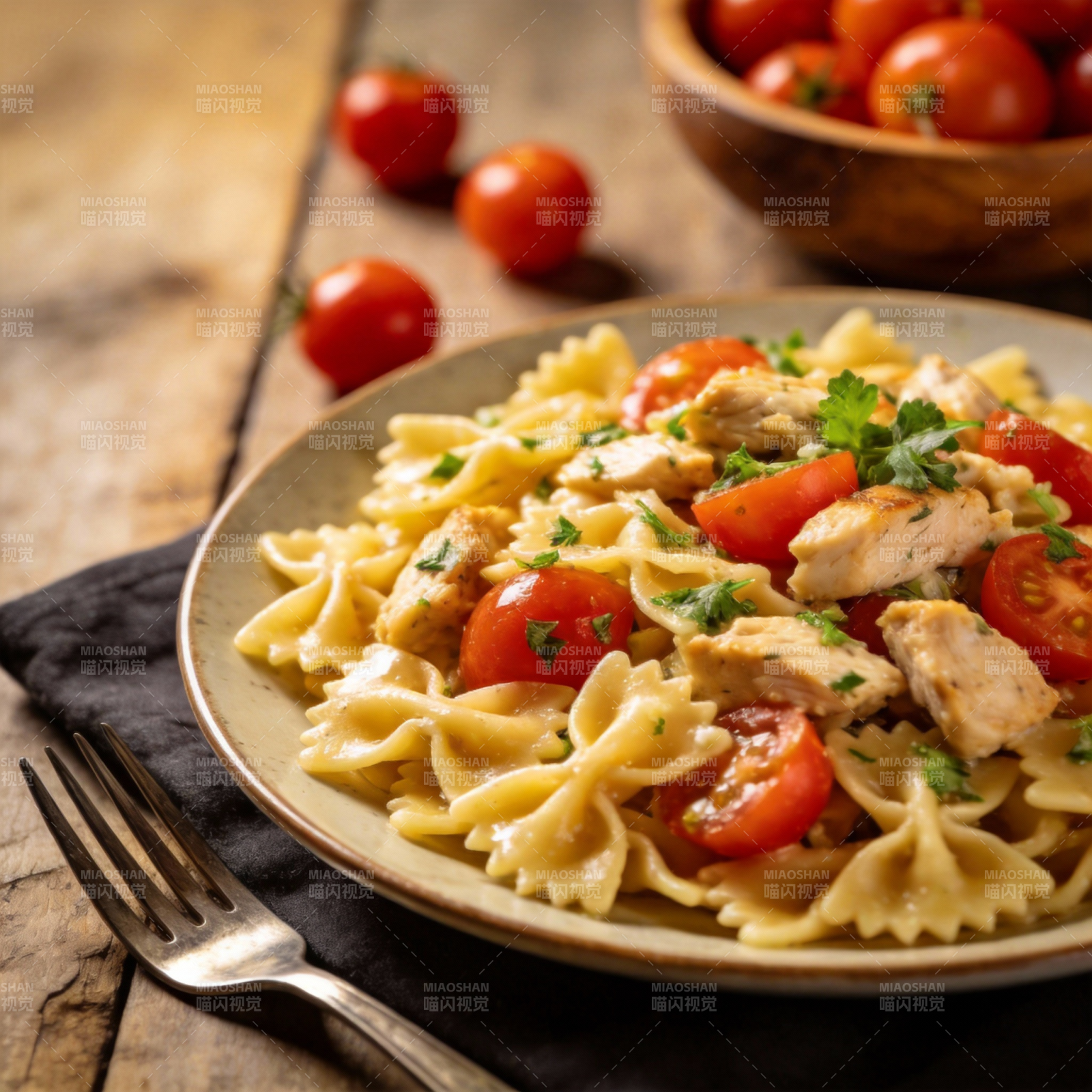 鸡肉番茄蝴蝶面图片