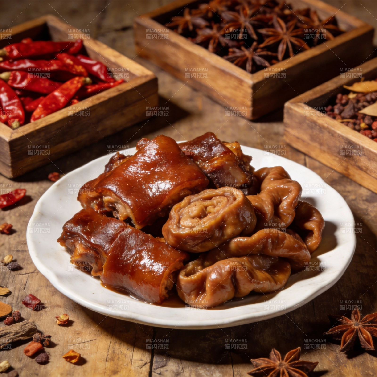 卤味猪蹄拼盘图片
