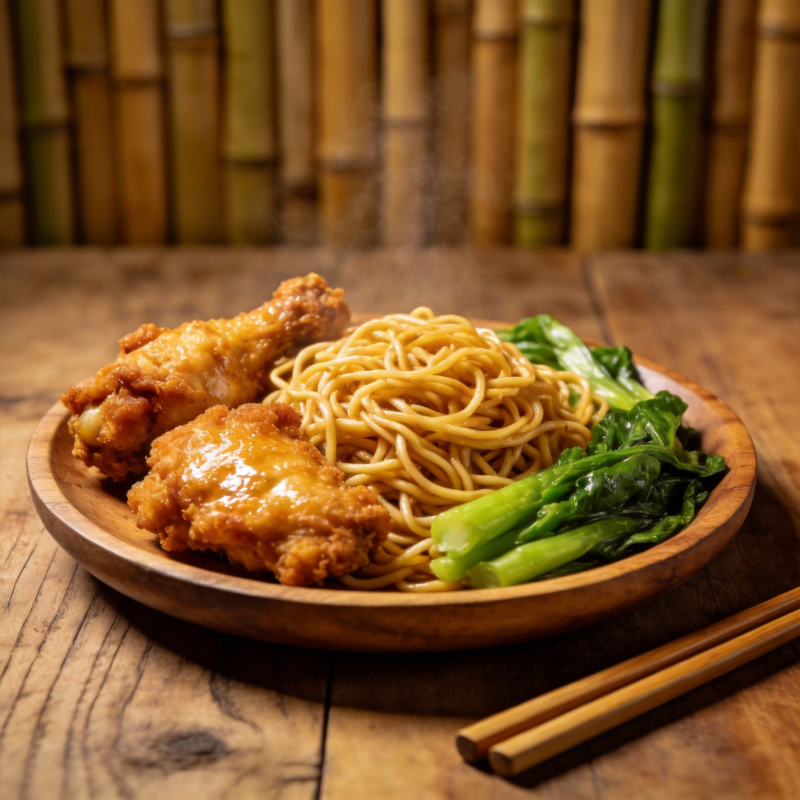 美味鸡腿面图片