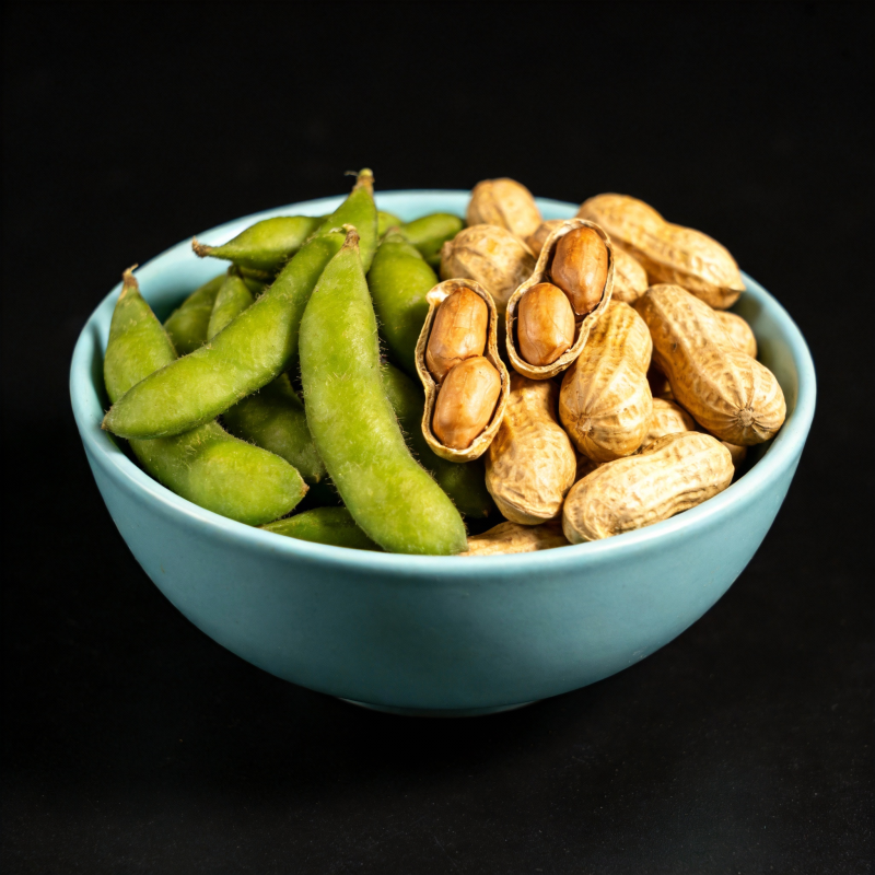 青豆花生碗中盛图片