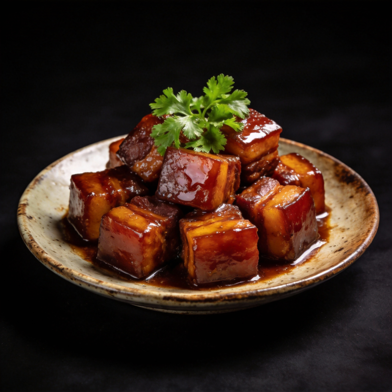 红烧肉配香菜图片