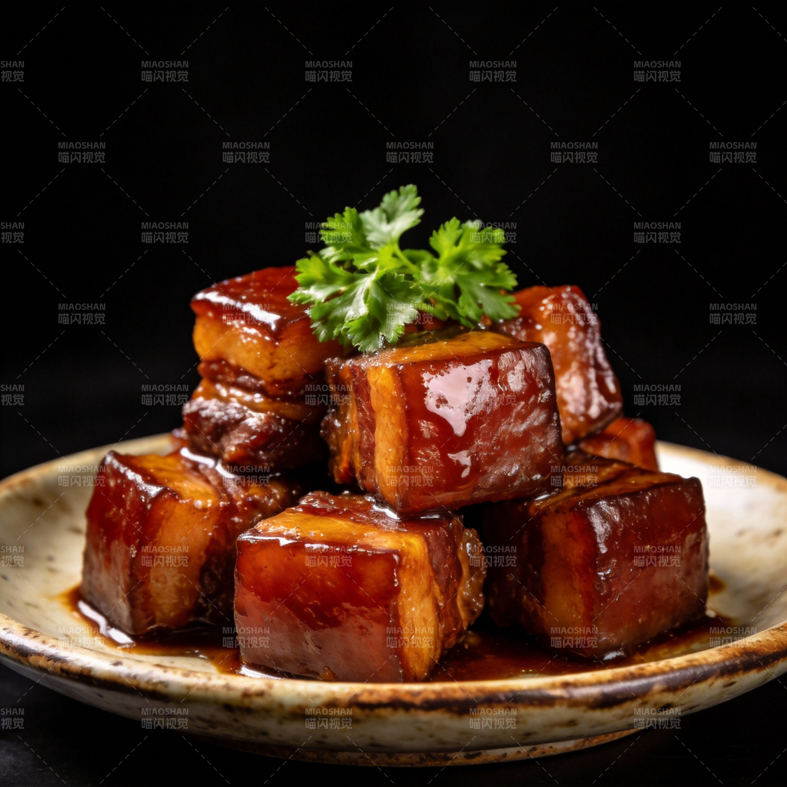 红烧肉配香菜图片