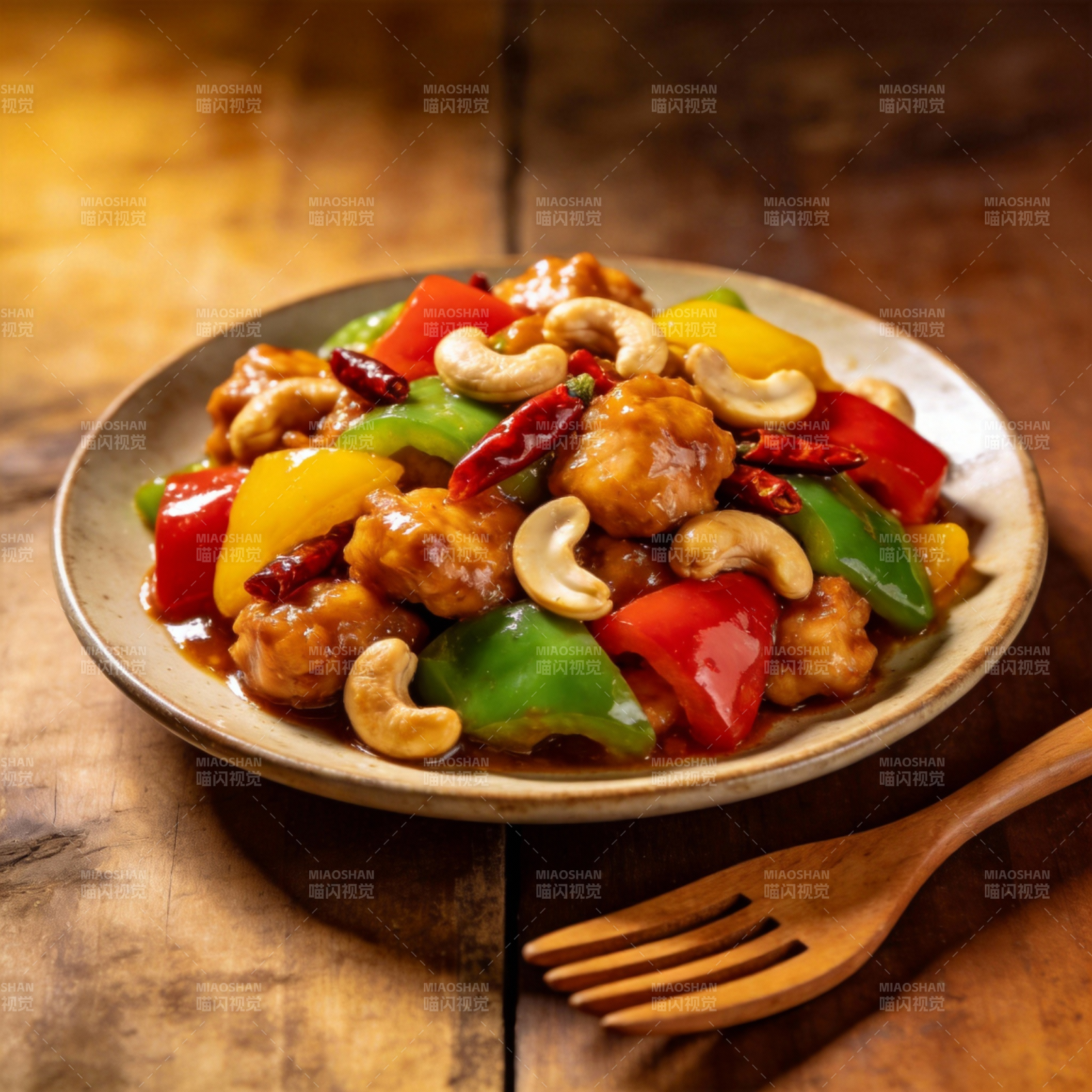 宫保鸡丁配腰果图片