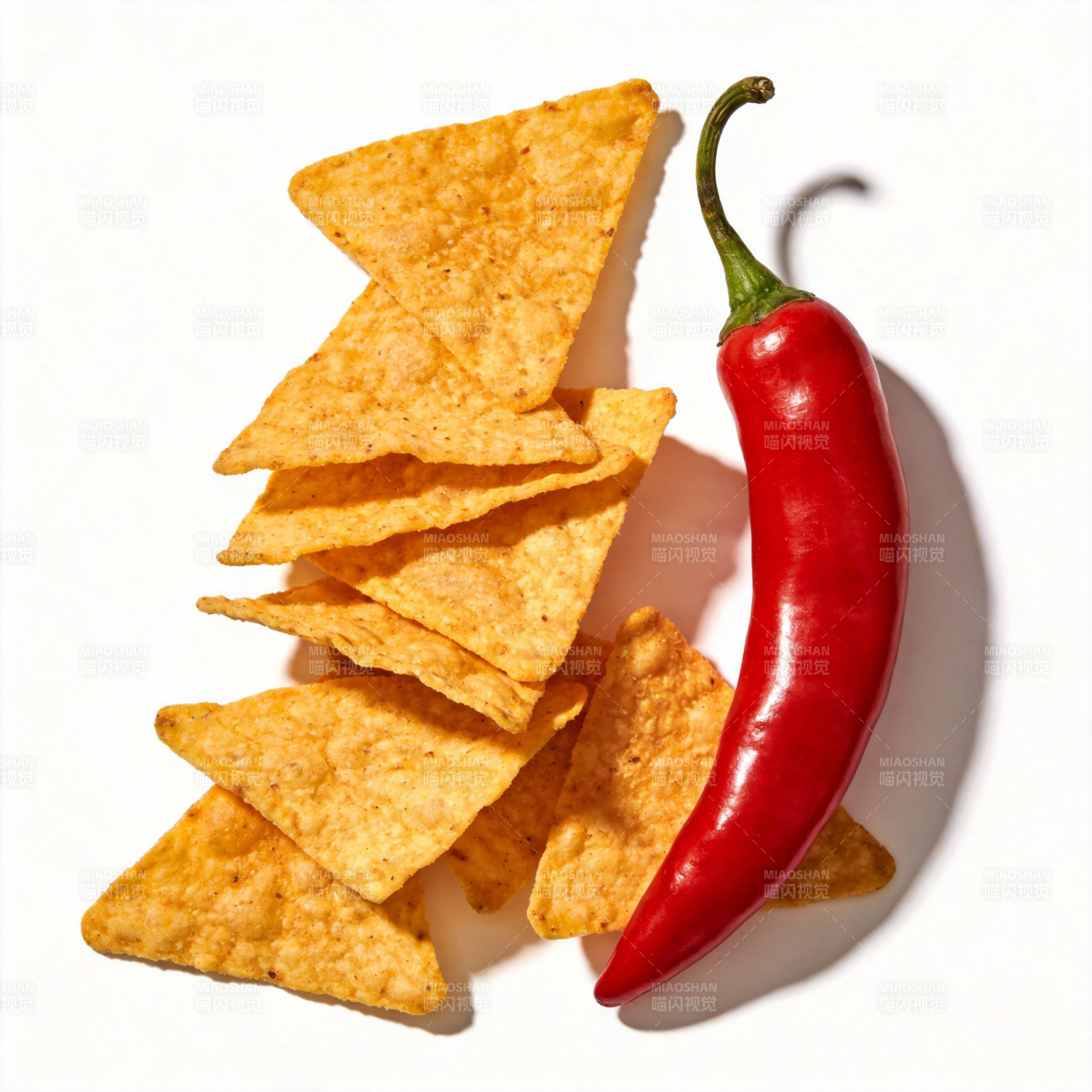 辣味薯片配红椒图片
