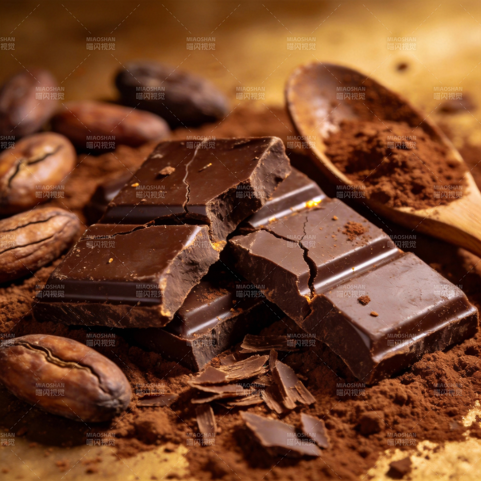 巧克力与可可豆图片