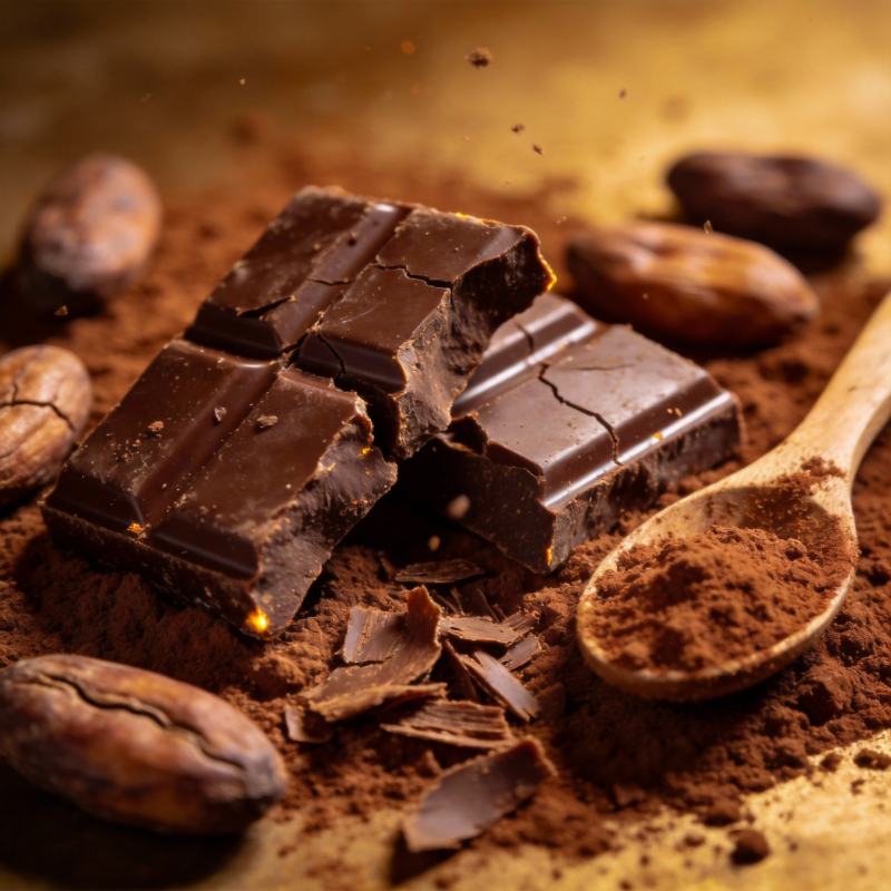巧克力与可可粉图片