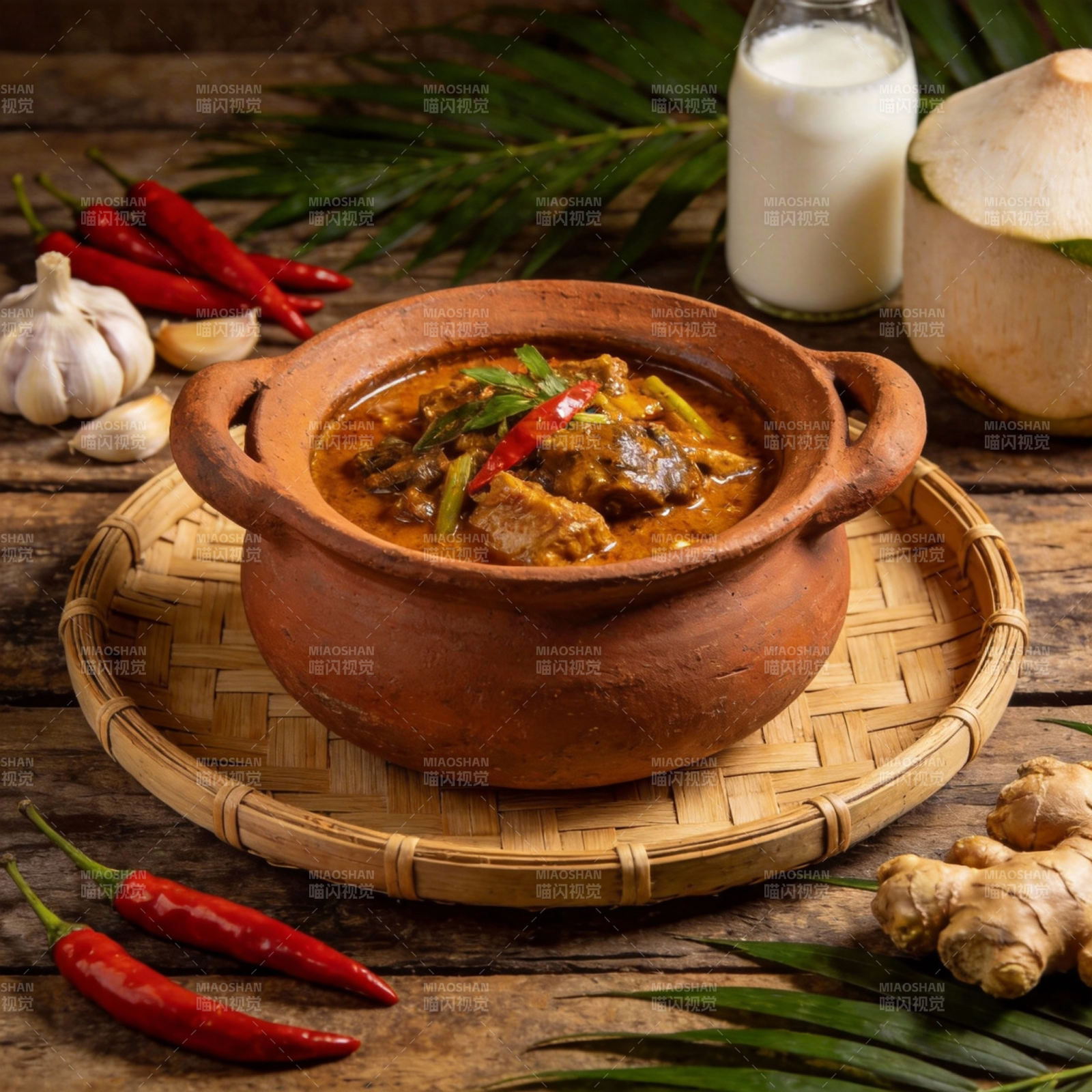 椰香咖喱牛腩煲图片