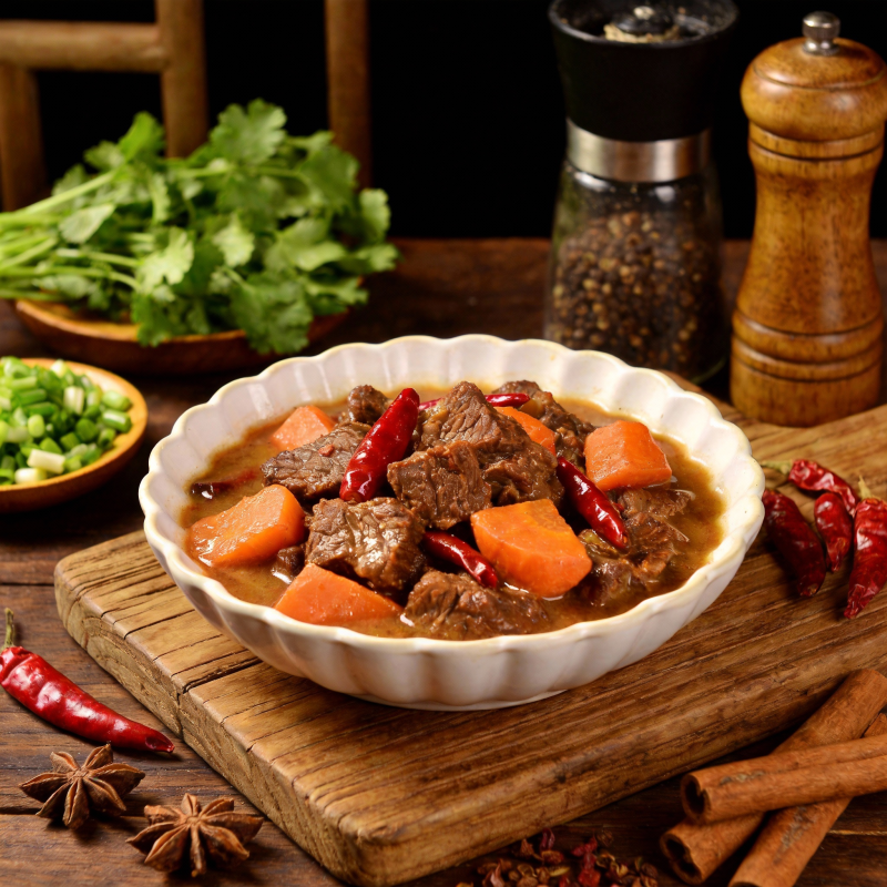 香辣牛肉炖胡萝卜图片