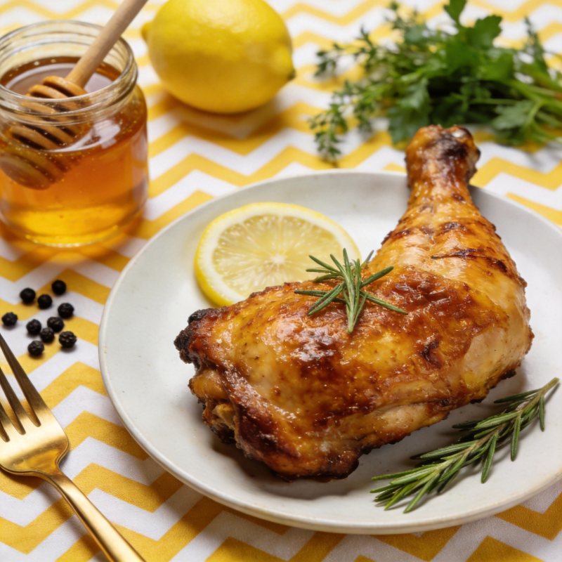 蜜汁烤鸡腿图片