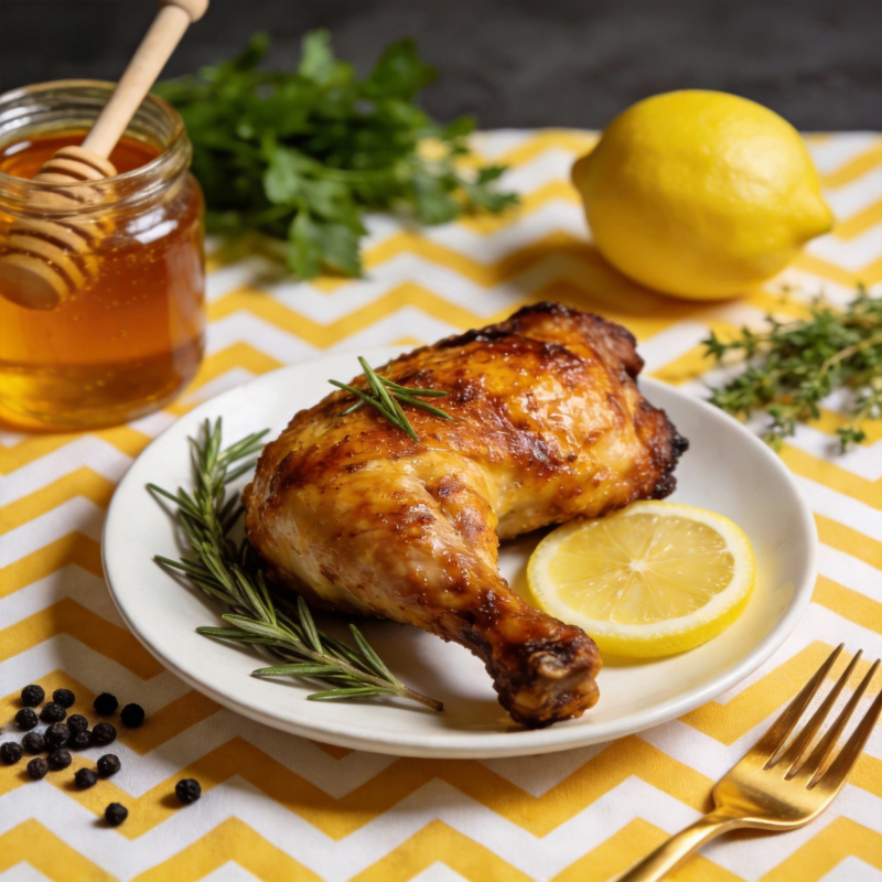 蜜汁烤鸡腿图片