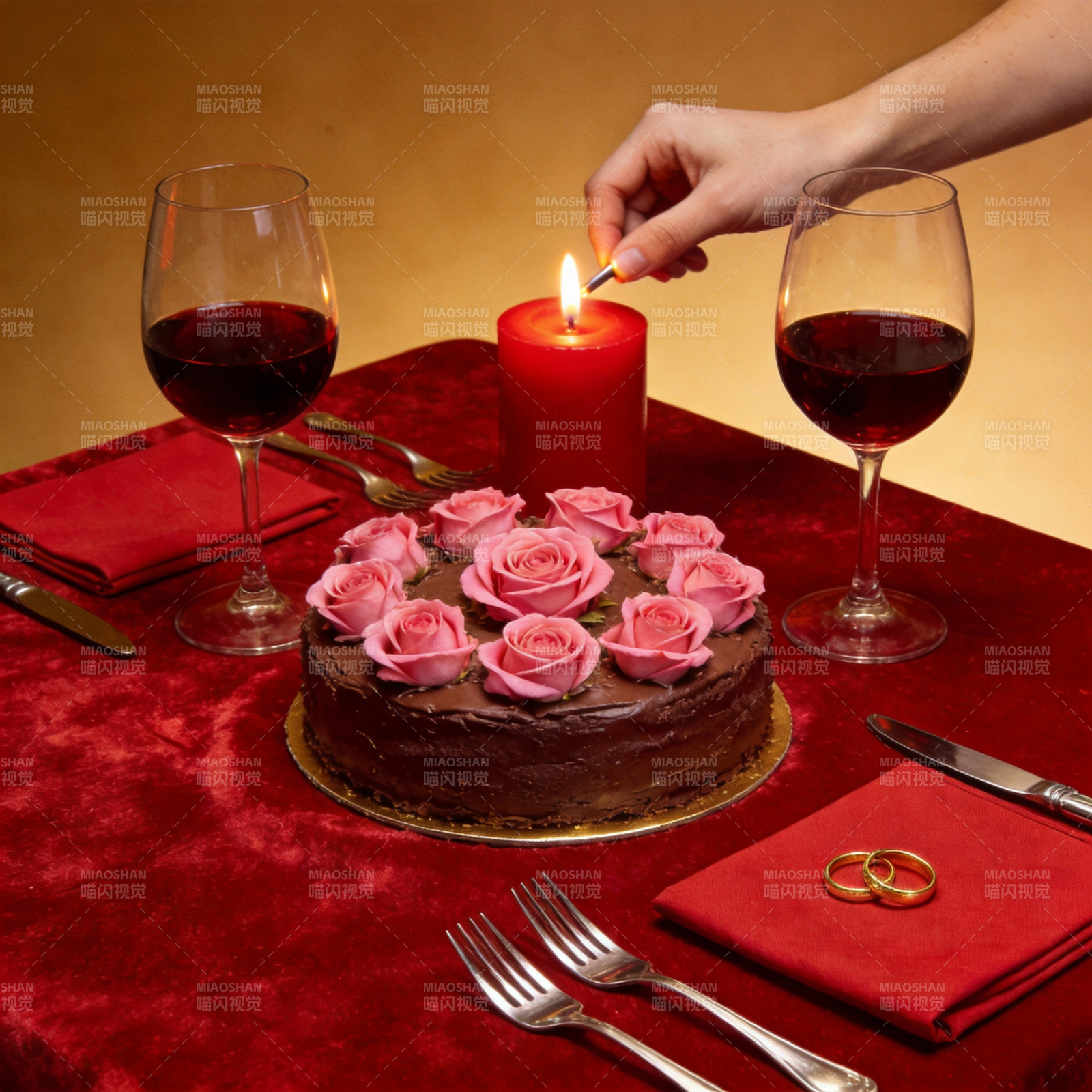 浪漫烛光晚餐图片