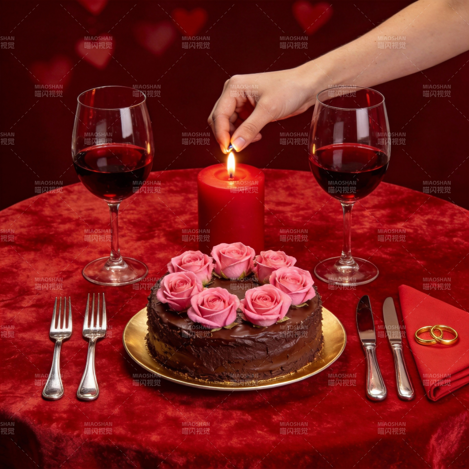 浪漫烛光晚餐图片