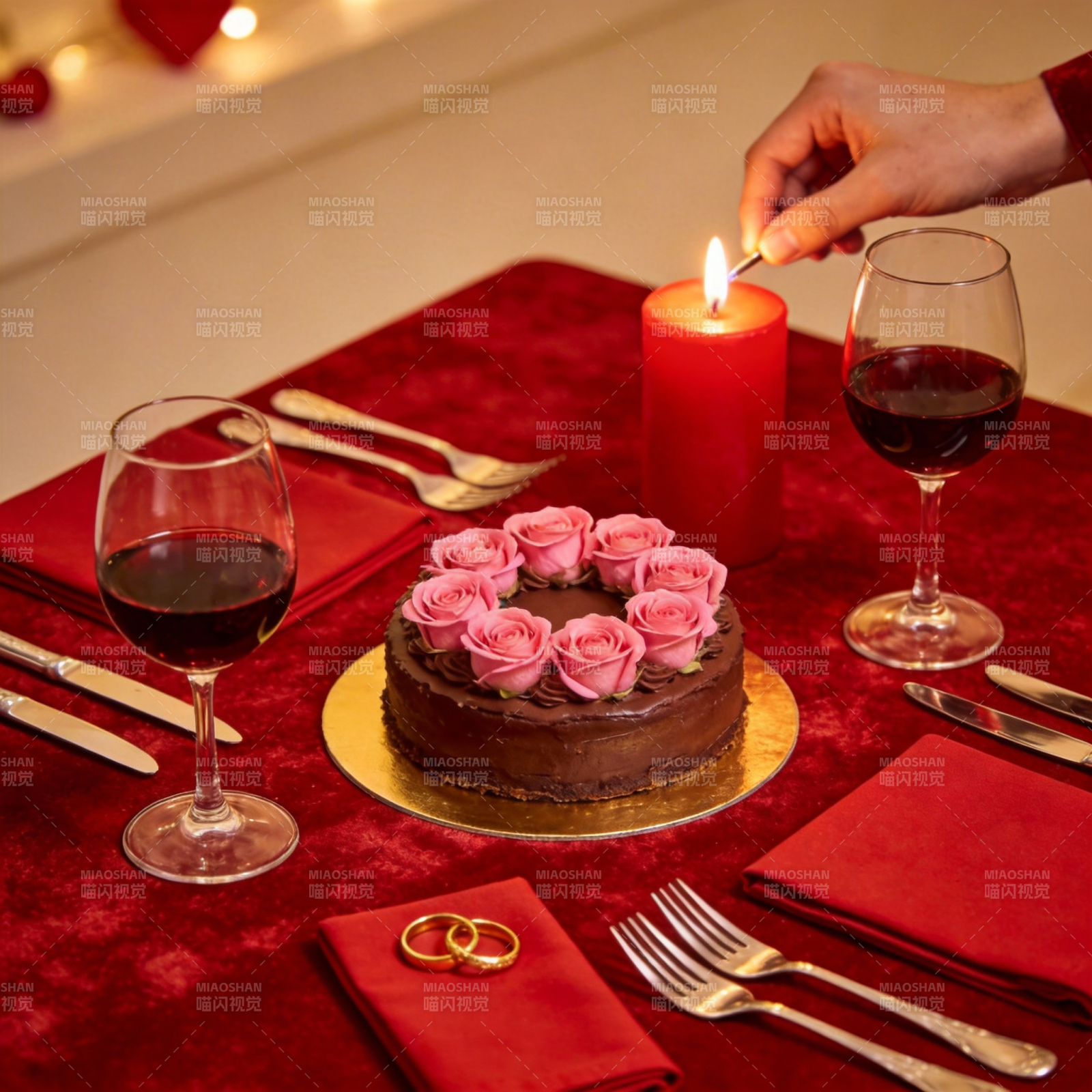 浪漫烛光晚餐图片