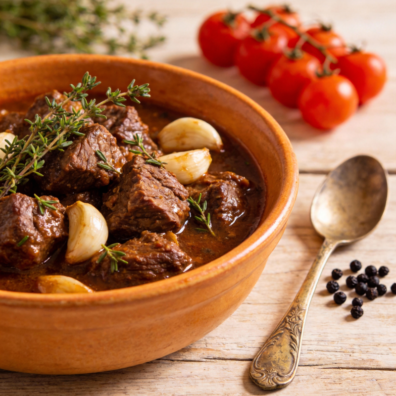 红酒炖牛肉图片