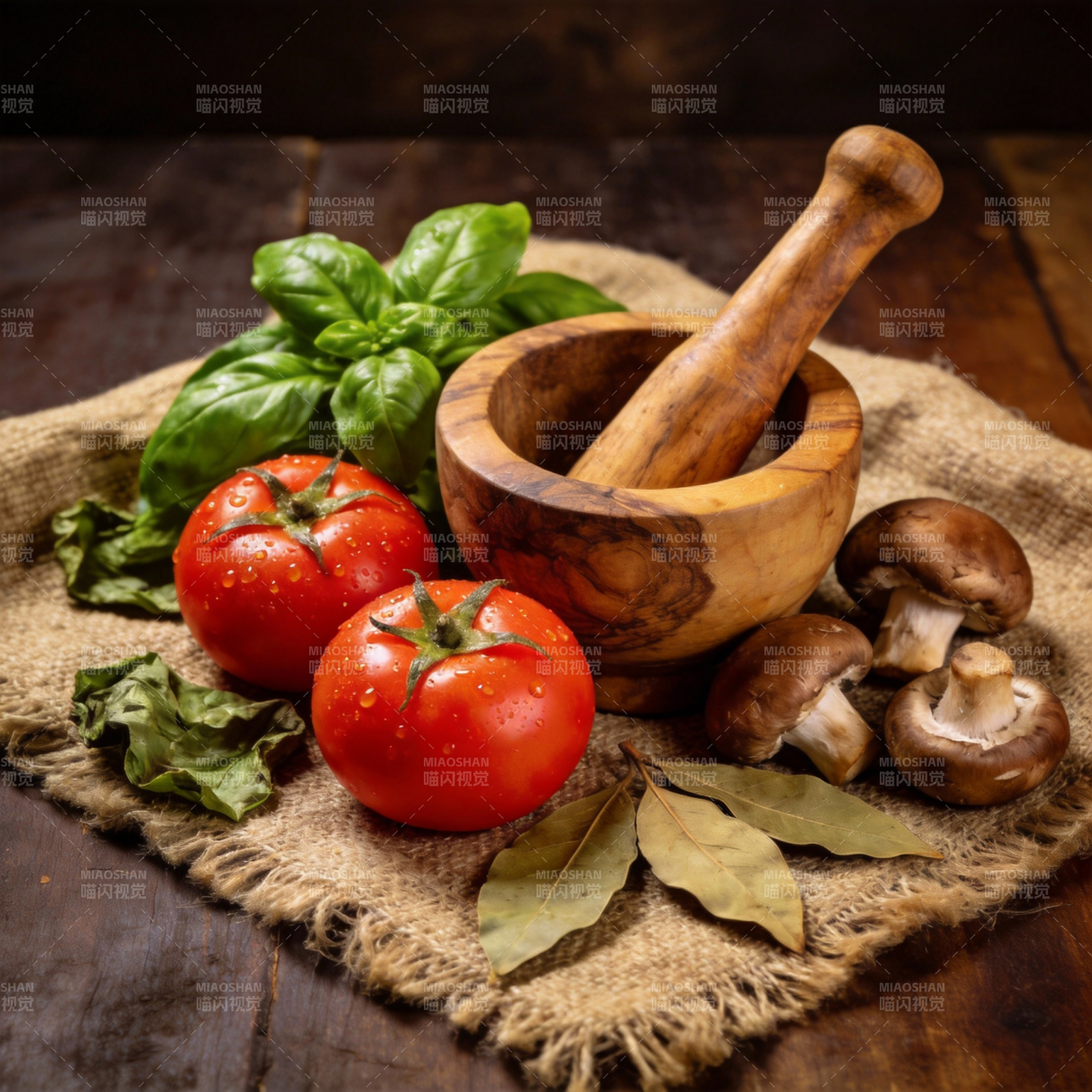 新鲜食材与香料图片