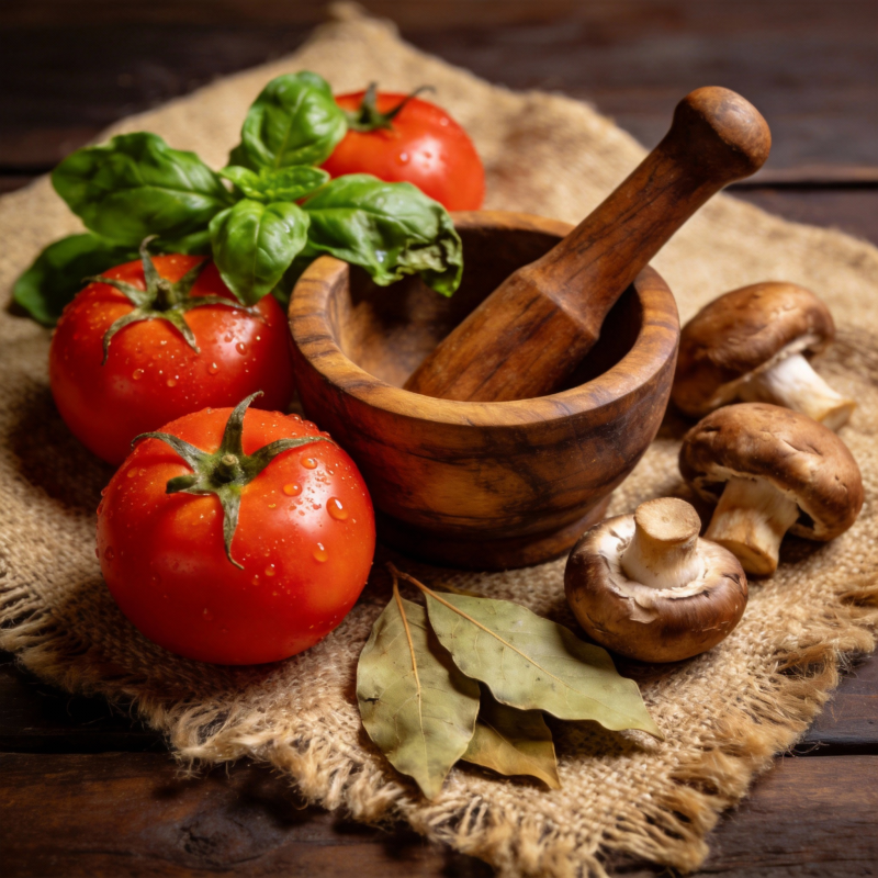 新鲜食材配木杵图片