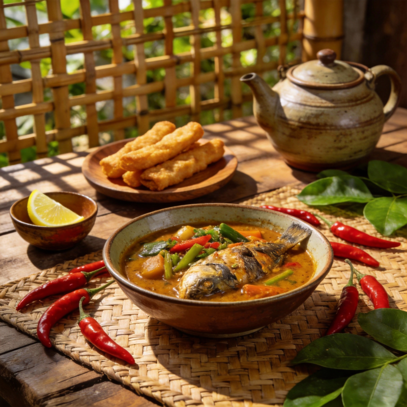 泰式鱼咖喱盛宴图片