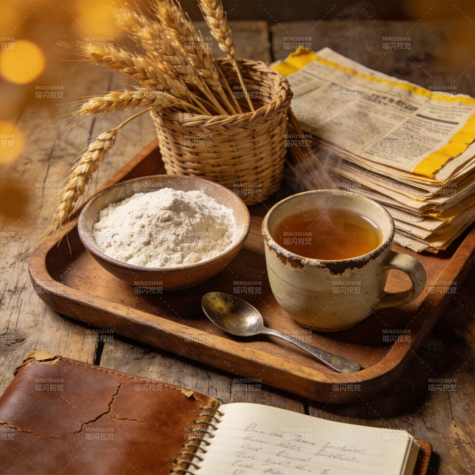 麦香茶韵旧时光图片