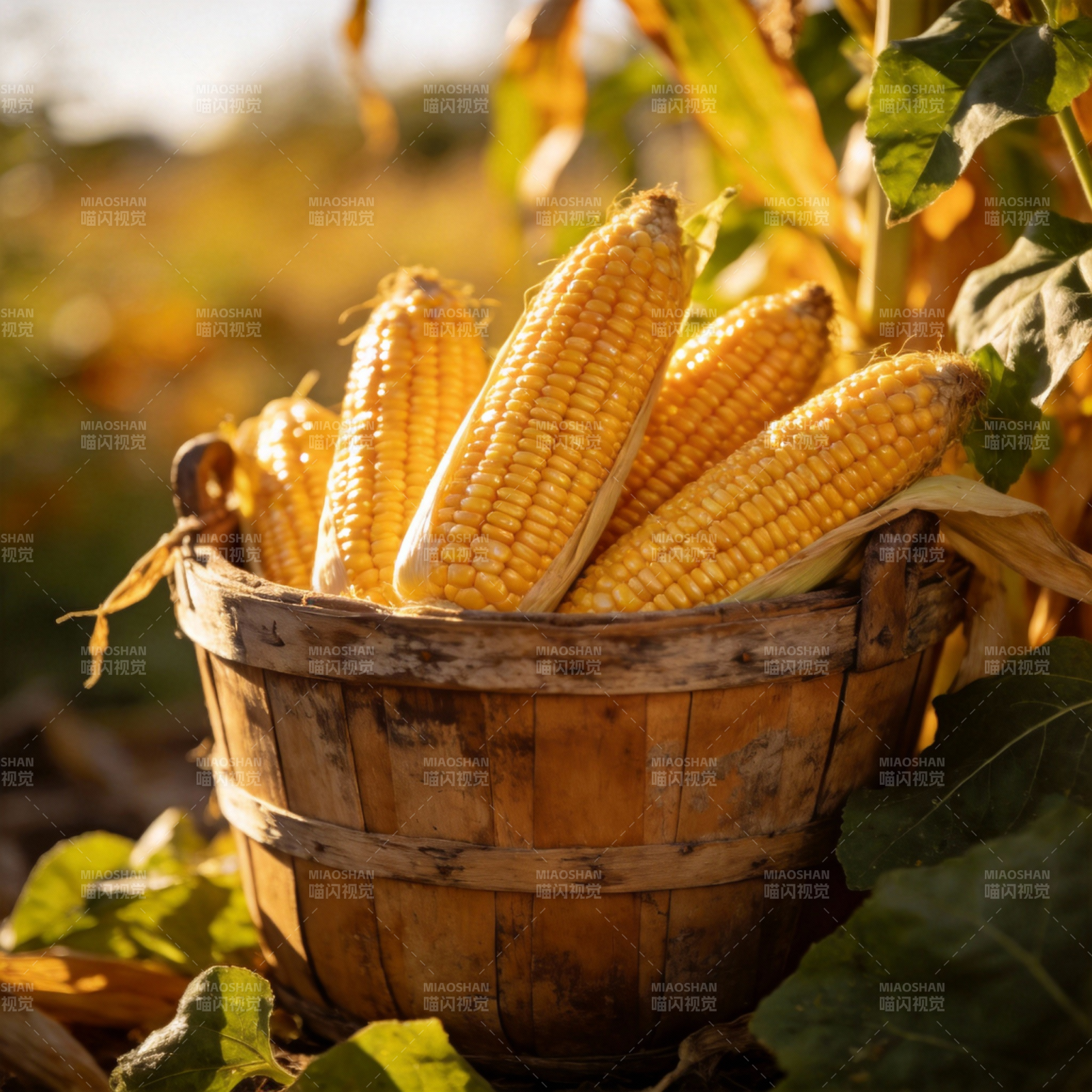 金秋玉米丰收图图片