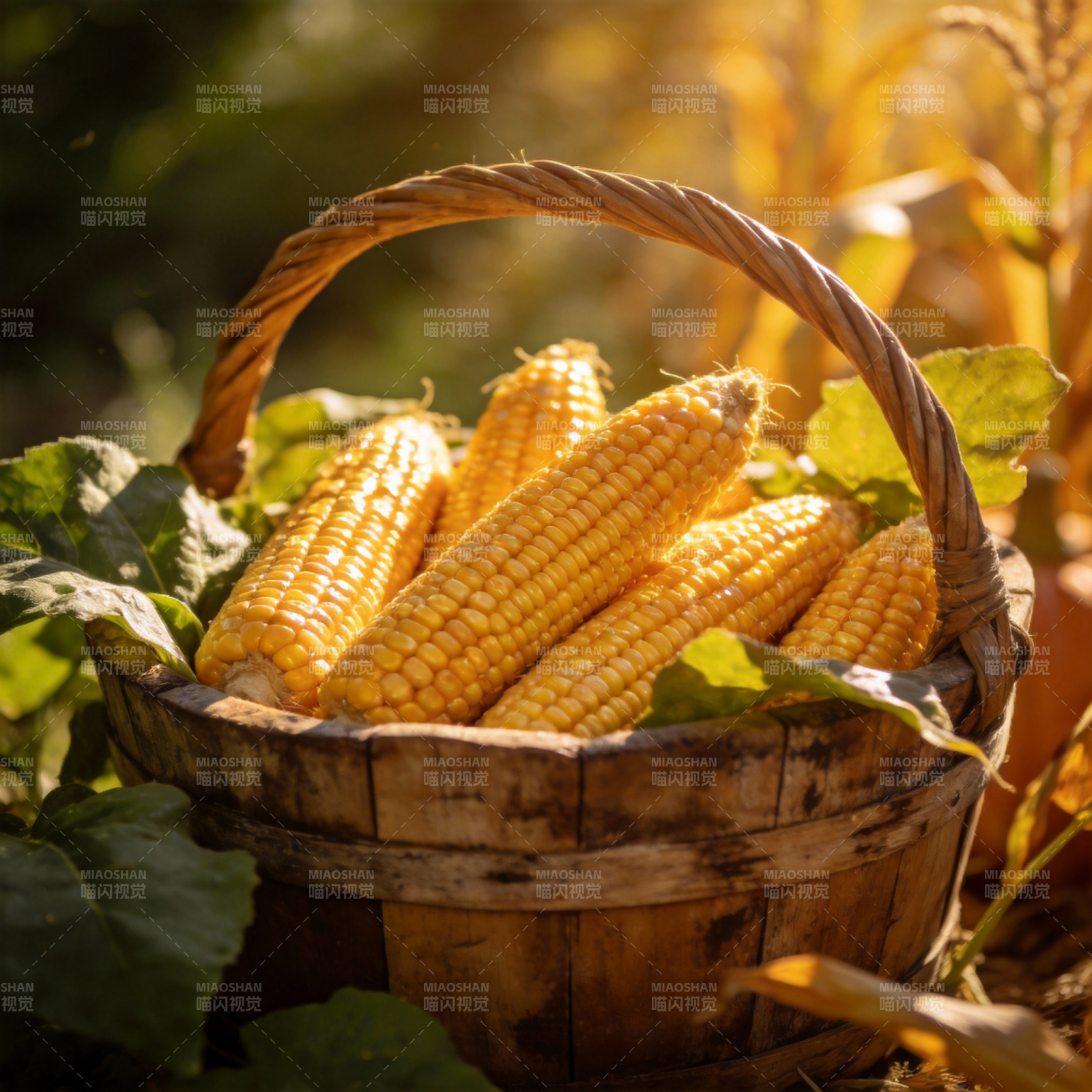 金秋玉米丰收景图片