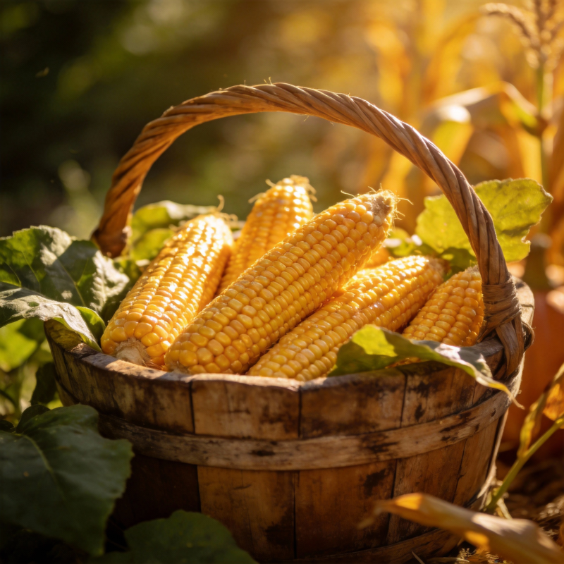 金秋玉米丰收景图片