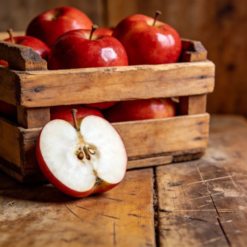 红苹果木箱装图片