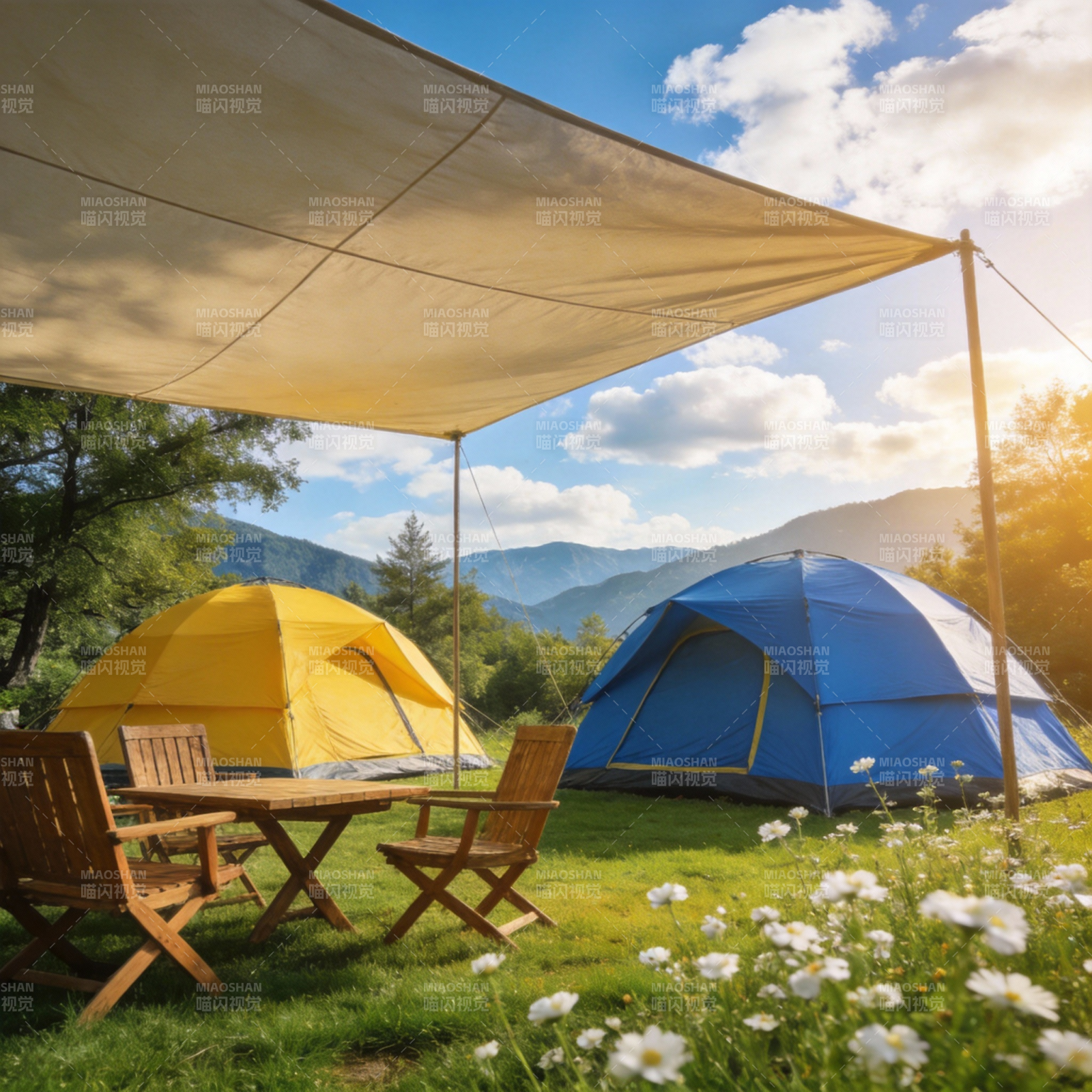 山野露营 惬意时光图片