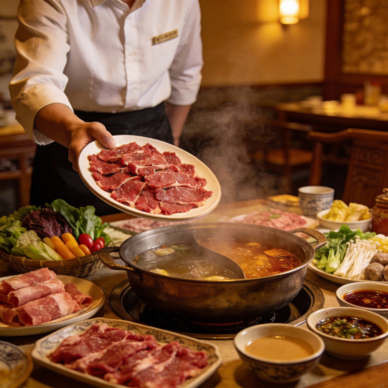 热气腾腾的火锅宴图片