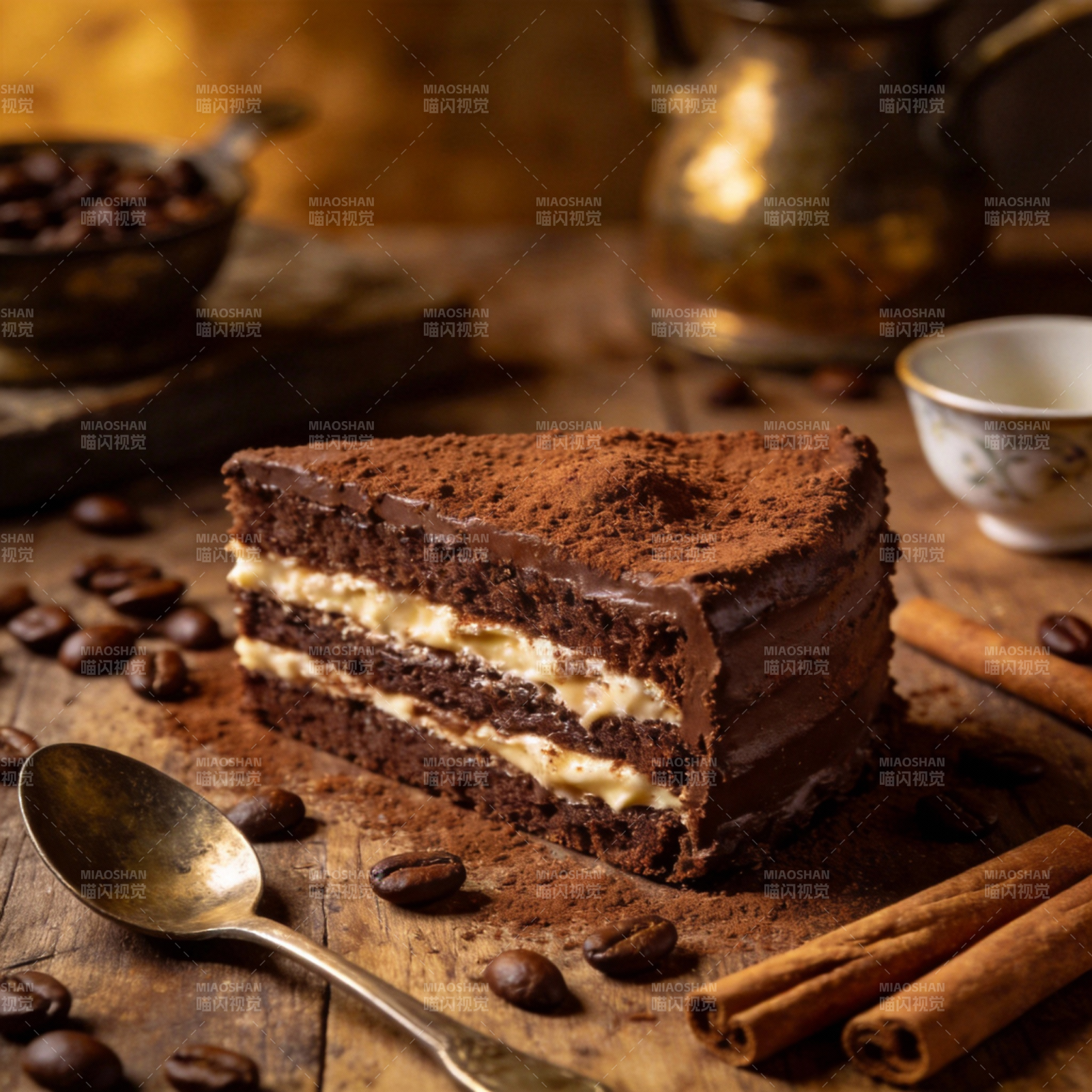 巧克力咖啡蛋糕图片