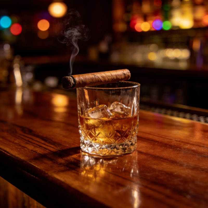 烟酒相伴夜未央图片