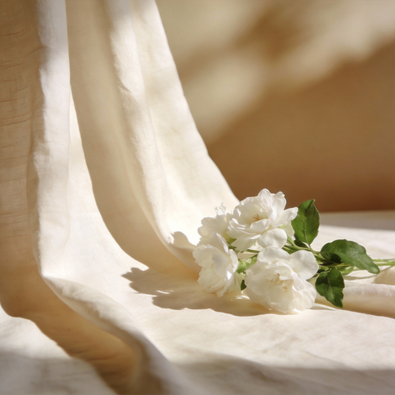 白花轻纱静谧美图片