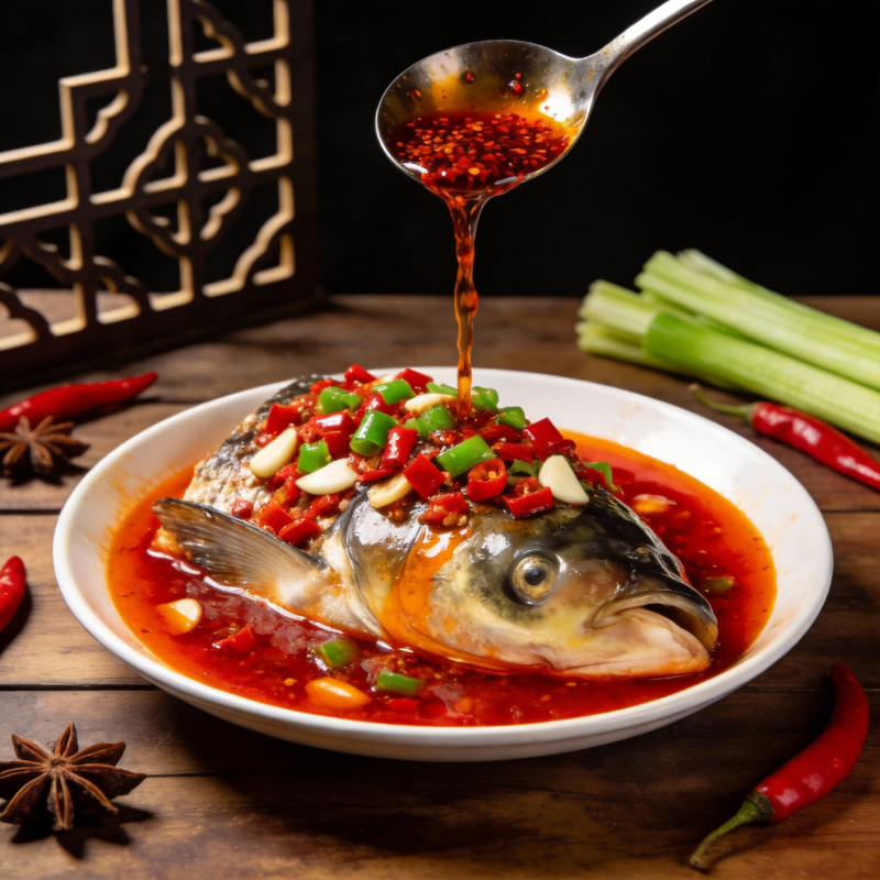 麻辣鲜香鱼头图片