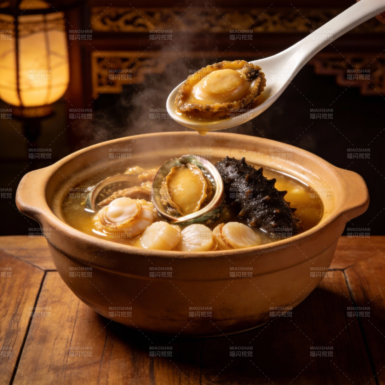 鲍鱼海参汤图片