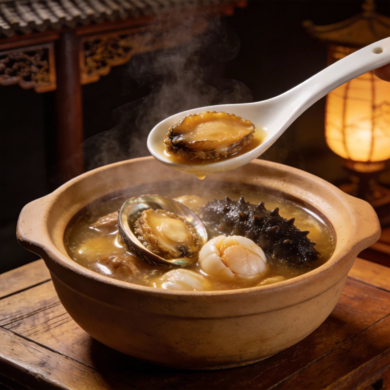 鲍鱼海参汤图片