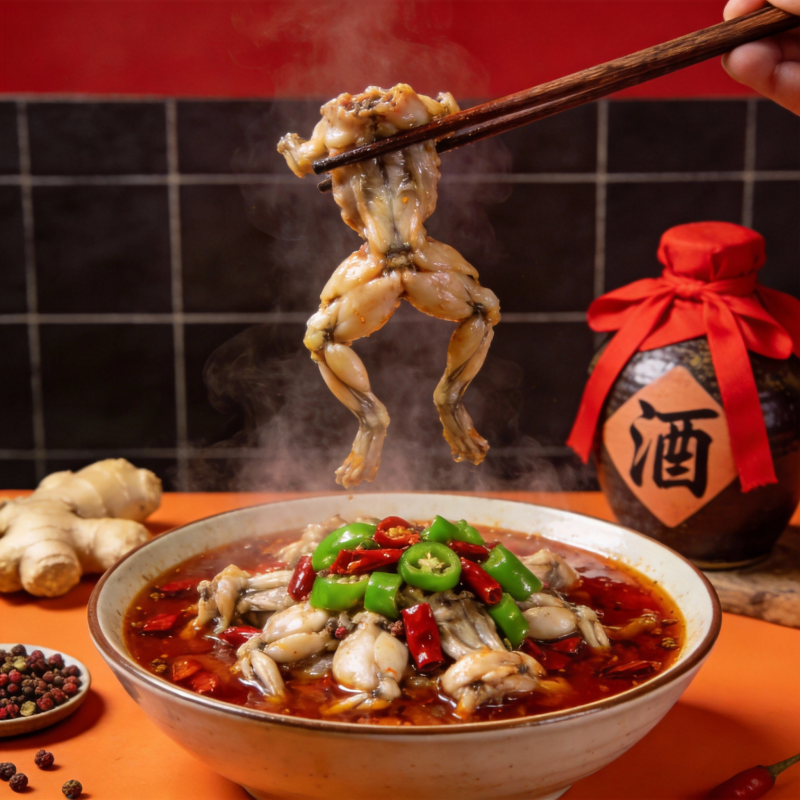 麻辣牛蛙鲜香四溢图片