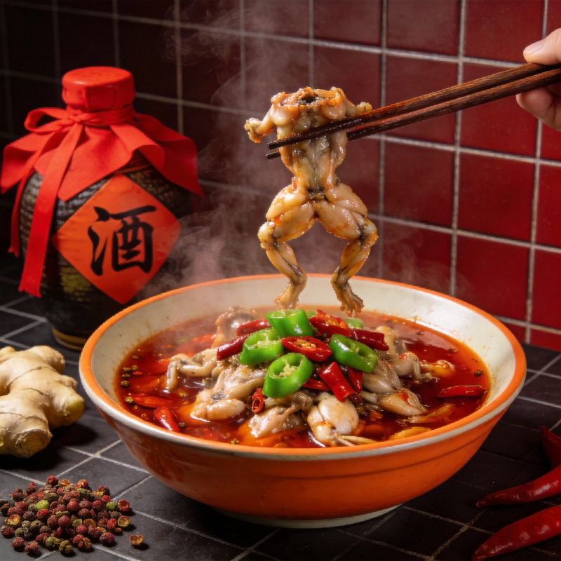 辣味牛蛙火锅图片